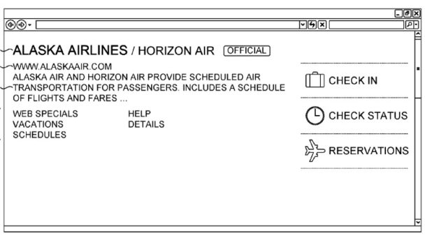 Deeplinks with Icons in Bing's Patent