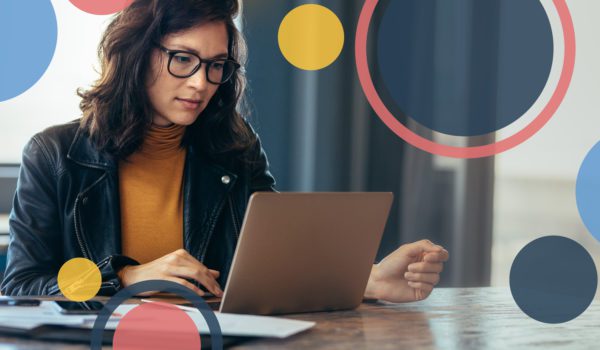 Girl working on computer