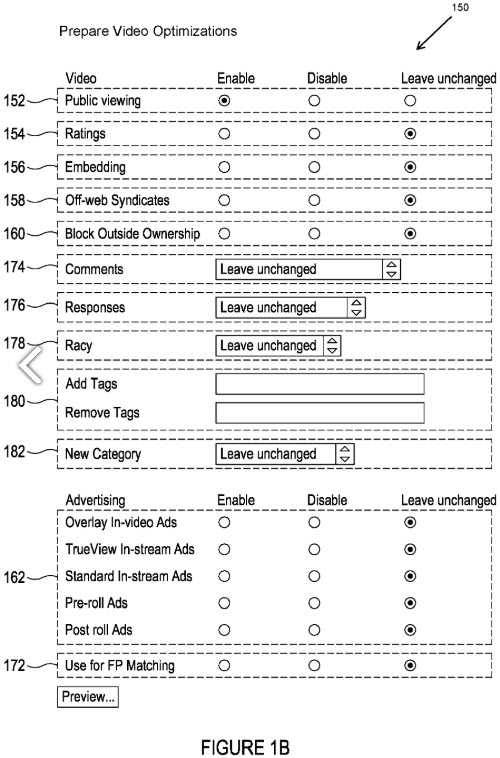 video optimization suggestions interface