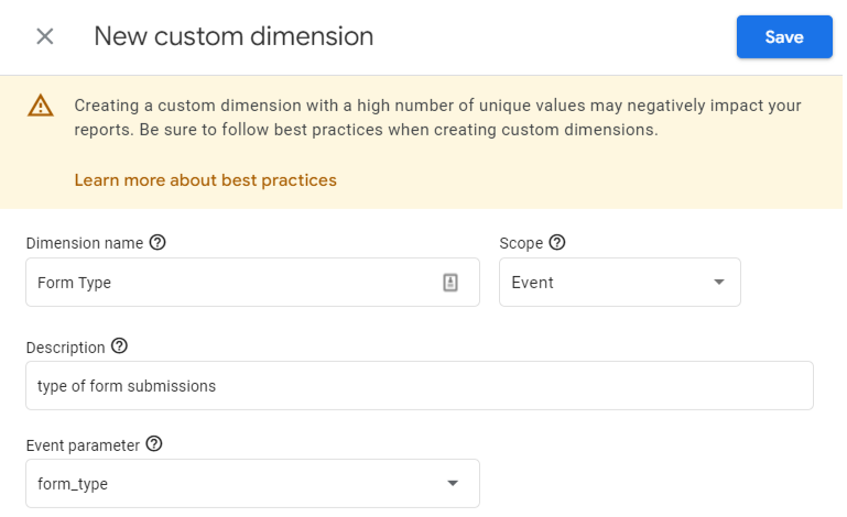 custom dimension in ga4